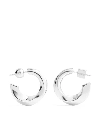 Jacquemus Les Creoles Tourni Earrings In Silver