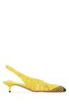 Jacquemus Les Cubisto Bananas Slingback Shoes In Yellow