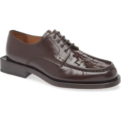 Jacquemus Les Derbies Tresses Woven Derby In Dark Brown 880