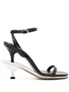 Jacquemus Les Doubles 100mm Sandals In Black