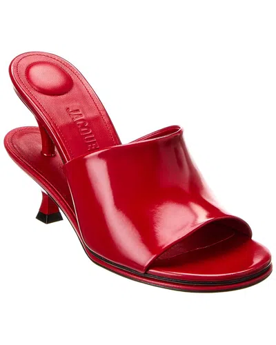 JACQUEMUS LES DOUBLES LEATHER MULE