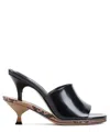 Jacquemus Les Doubles Mules Heeled Mules In Black