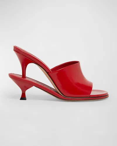 JACQUEMUS LES DOUBLES MULES PATENT SANDALS