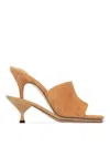 Jacquemus Women's Calf Leather Mules Sandals In Brown
