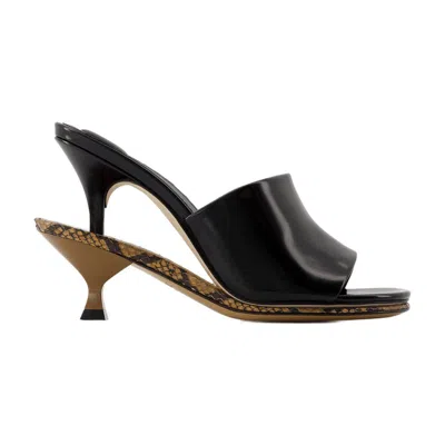 Jacquemus Les Doubles Mules Heeled Mules In Black
