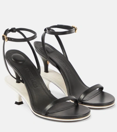 JACQUEMUS LES DOUBLES SANDALES LEATHER SANDALS