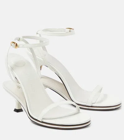 Jacquemus Sandalen Les Doubles Sandales Aus Leder In Weiss