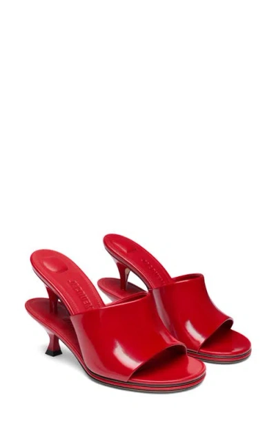 Jacquemus Les Doubles Mules Leather Mules In Red