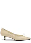 Jacquemus Les Escarpins Tourni Leather Pumps In White