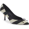 Jacquemus Les Escarpins Tourni 80 Striped Faux Raffia Pumps In Multi