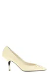 Jacquemus Tourni 80 Python-embossed Leather Pumps In Neutral