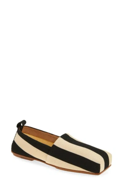 Jacquemus Les Espadrilles Carré Square Toe Slip-on In Beige/black
