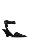 Jacquemus Les Espadrilles 80 Macramé Wedge Sandals In Black
