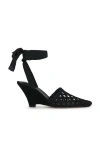 Jacquemus Les Espadrilles 80 Macramé Wedge Sandals In Black