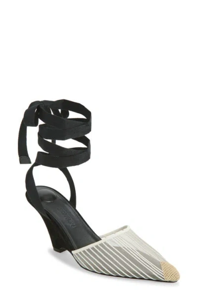 Jacquemus Les Espadrilles Pointed Toe Wedge Pump In White