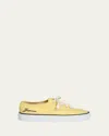 Jacquemus Les Fefe Logo-embroidered Canvas Sneakers In Yellow