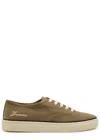 Jacquemus Cotton Low-top Sneakers With Embroidered Logo In Brown
