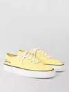 Jacquemus Les Fefe Low Top Round Toe Sneakers In Yellow