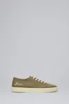 Jacquemus Cotton Low-top Sneakers With Embroidered Logo In Green