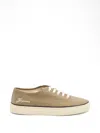 Jacquemus Cotton Low-top Sneakers With Embroidered Logo In Green