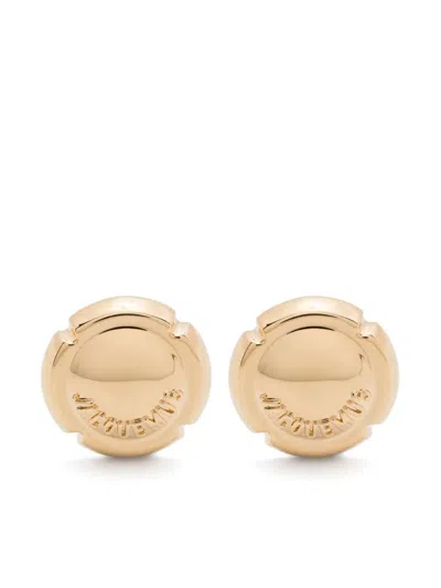 Jacquemus Les Festiva Gold-plated Stud Earrings In Light Gold