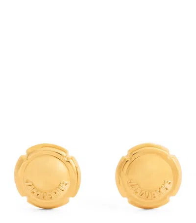 Jacquemus Les Festiva Stud Earrings In Gold