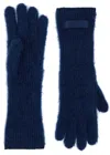 Jacquemus Les Gants Gros Grain Alpaca-blend Gloves In Navy