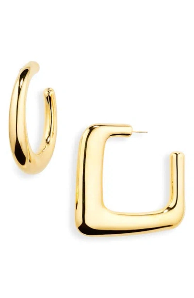 Jacquemus Les Grandes Créoles Ovalo Hoop Earrings In Gold