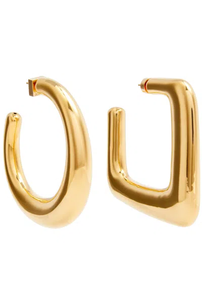 Jacquemus Les Grandes Croles Ovalo Hoop Earrings In Gold
