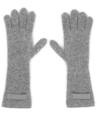Jacquemus Les Gants Gros Grain Alpaca Blend Gloves In Grey