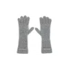 Jacquemus Logo Patch Ribbed Gloves In Gray