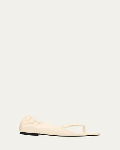 Jacquemus Les Infradit Leather Thong Sandals In White