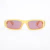 Jacquemus Les Lunettes Altu Rectangular-frame Acetate Sunglasses In Yellow