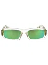 Jacquemus Women's Les Altù Square-frame Acetate Sunglasses In Multi Green