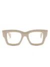 Jacquemus Baci Square Frame Sunglasses In Nude