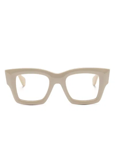 Jacquemus Baci Square Frame Sunglasses In Nude