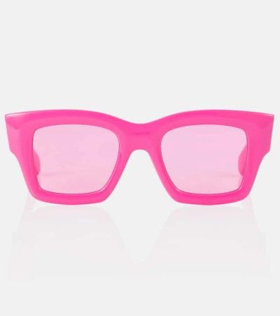 Jacquemus Les Lunettes Baci Square Sunglasses In Pink