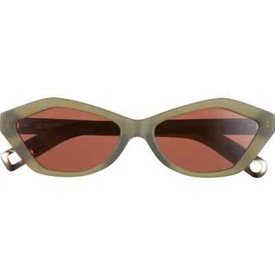 Jacquemus Les Lunettes Bambino Cat Eye Sunglasses In Neutral