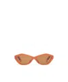 Jacquemus Womens Brown Jac42c10sun Bambino Diamond-frame Acetate Sunglasses