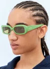 Jacquemus Green 'les Lunettes Rond Carré' Sunglasses In Green