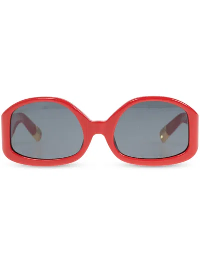 Jacquemus Les Lunettes Colapso Sunglasses In Red