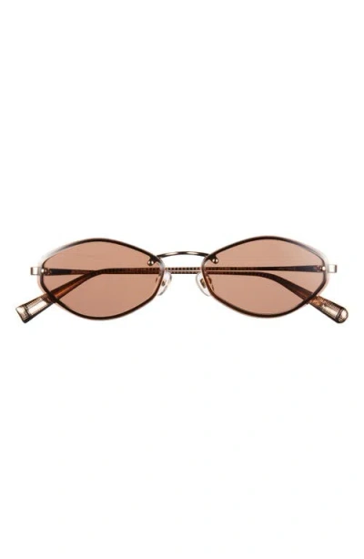 Jacquemus Les Lunettes Jac 57mm Oval Sunglasses In Brown
