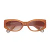 Jacquemus Les Lunettes Jac4 Ovalo Linea Les Sculptures C10 Milky Amber Sunglasses In Arancione