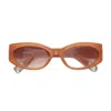 Jacquemus Les Lunettes Jac4 Ovalo Linea Les Sculptures C10 Milky Amber Sunglasses In Orange