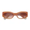 Jacquemus Les Lunettes Jac4 Ovalo Linea Les Sculptures C10 Milky Amber Sunglasses In Orange