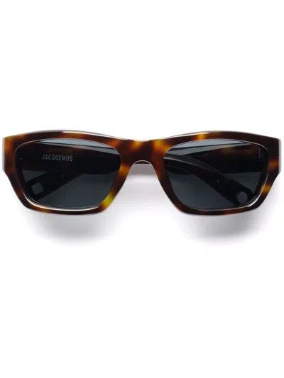 Jacquemus Les Lunettes Meridiano Sunglasses In 褐色
