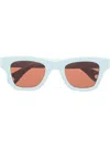 Jacquemus Les Lunettes Nocio Square-frame Sunglasses In Blau