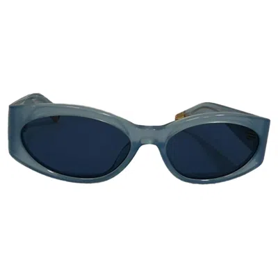 Jacquemus Les Lunettes Ovalo Sunglasses In Light Blue Acetate