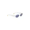 Jacquemus Les Lunettes Ovalo Sunglasses In White