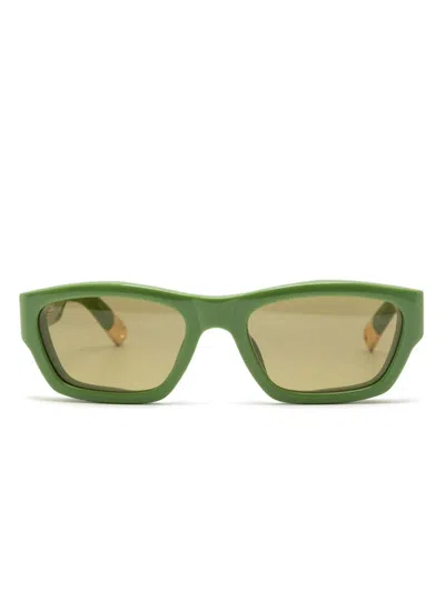 Jacquemus Les Lunettes Pilota Sunglasses In Green